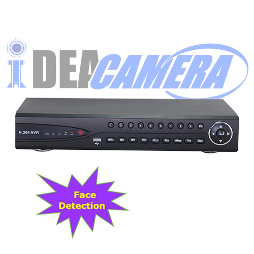 8CH 1080P HD 5IN1 Hybrid DVR with Face Detection,2 SATA HDD