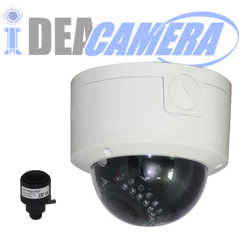 4K IP Dome Camera with Varifocal Lens,Audio in with POE power supply,VSS Mobile APP