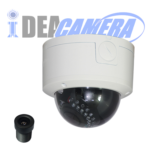 4MP H.265 IR Dome IP Camera, 3.6mm HD Fixed Lens, Support Face Detection, POE Power Supply, ONVIF 2.6, VSS Mobile APP.