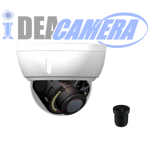 4MP H.265 IR Dome IP Camera, 3MP 3.6mm HD Fixed Lens with IR CUT, Support Face Detection, POE Power Supply, ONVIF 2.6, VSS Mobile APP.
